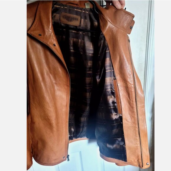 VTG Robert Comstock & Co Lambskin Leather Jacket XL Motorcycle Bomber Flight - Picture 14 of 16